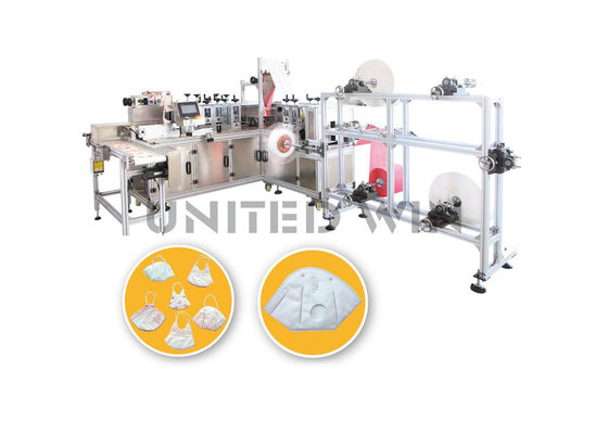 Nose Strip Solid Mask Machine 3 Ply Disposable Face Mask Making Machinery Flk 120